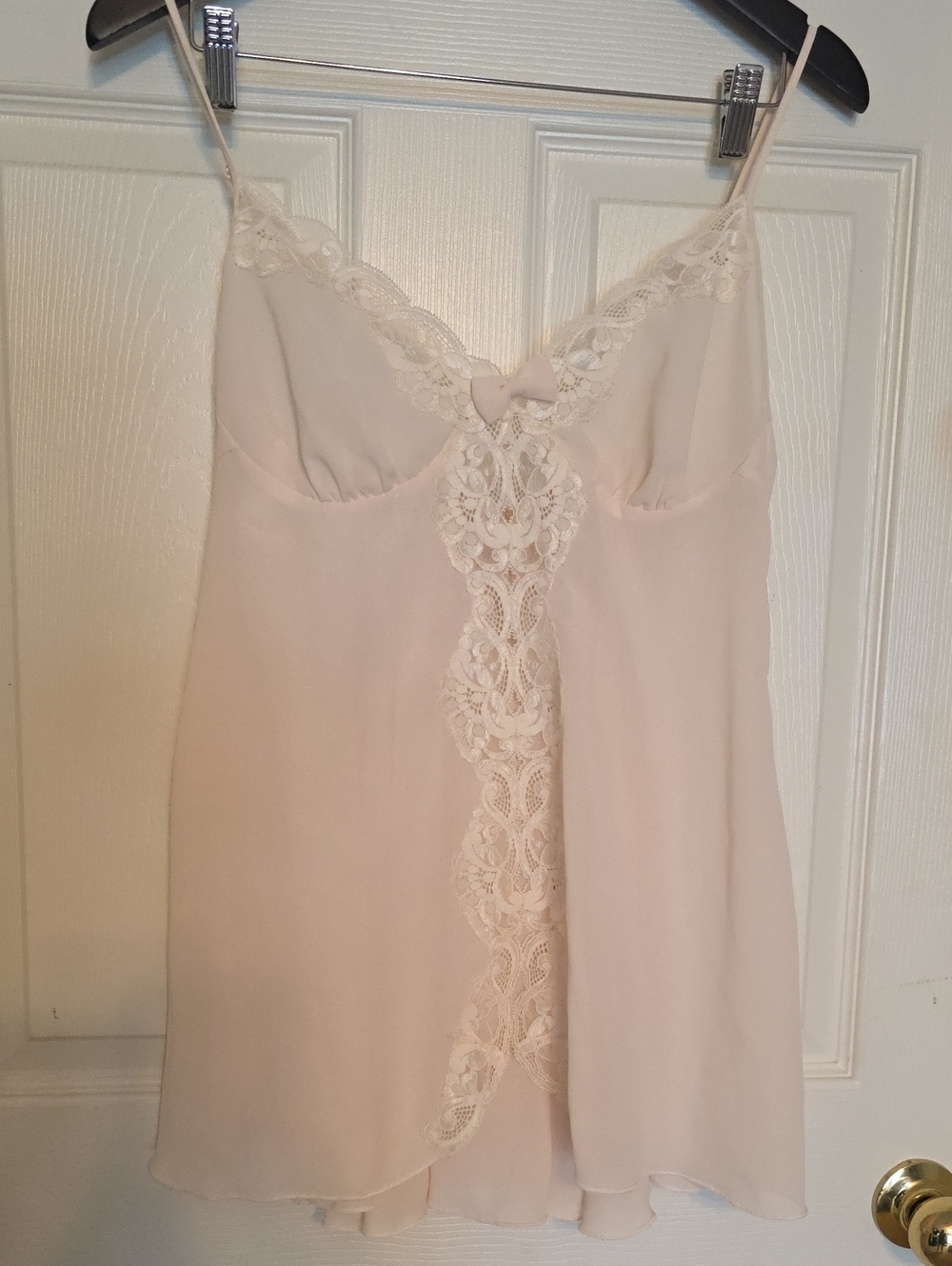Victoria Secret Vintage Gold Label Cream Babydoll Slip Nighty